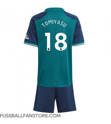 Arsenal Takehiro Tomiyasu #18 Replik 3rd trikot Kinder 2023-24 Kurzarm (+ Kurze Hosen)